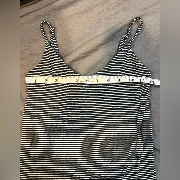 Forever 21 Black and White Striped Maxi Dress with Adjustable Straps Size S - Picture 3 of 5